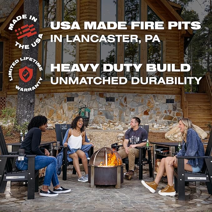 Breeo Smokeless Fire Pit (X Series 24, Corten Steel) | 27.5 inch Smokeless Firepit for Outside | 62 Pounds | Ideal for Families Compatible with Wide Range of Breeo Accessories