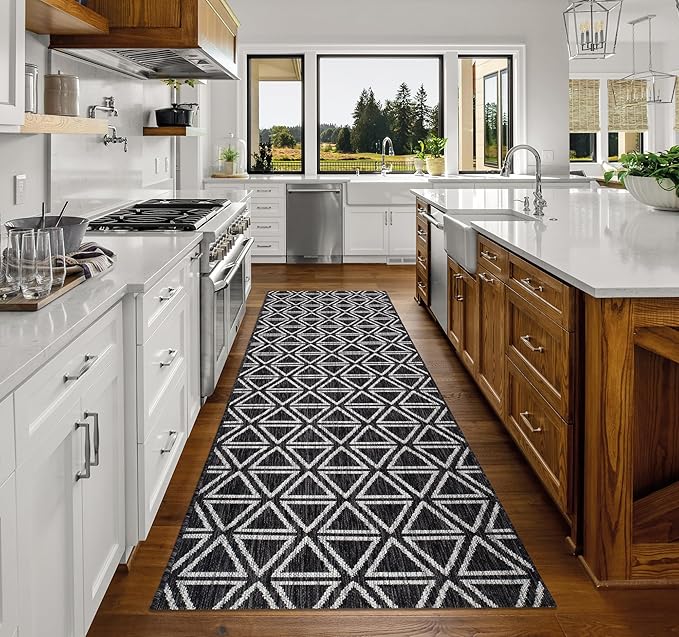 Keen Home Design Outdoor Runner Rug - 2x10 Washable Indoor/Outdoor Rug for Patio, Balcony, Kitchen, Garden, Beach, Deck and Porch. Size: 2'2" x 9'11"