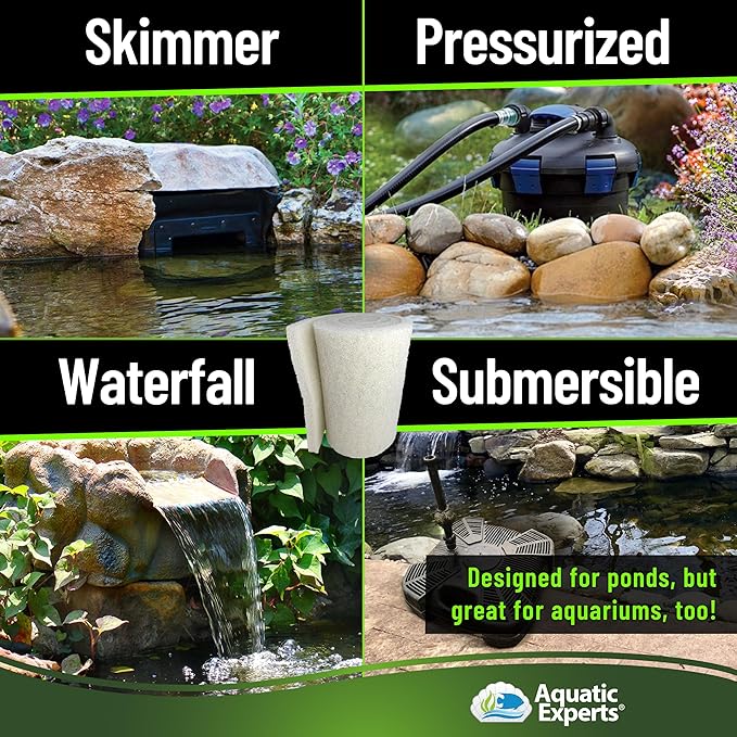 Classic Koi Pond Filter Pad FINE - White Bulk Roll Pond Filter Media, Ultra-Durable Pond Filters for Outdoor Ponds, Reusable Fish Pond Filter Material, USA, Aquatic Experts (3/4" - 1" x 12" x 72")