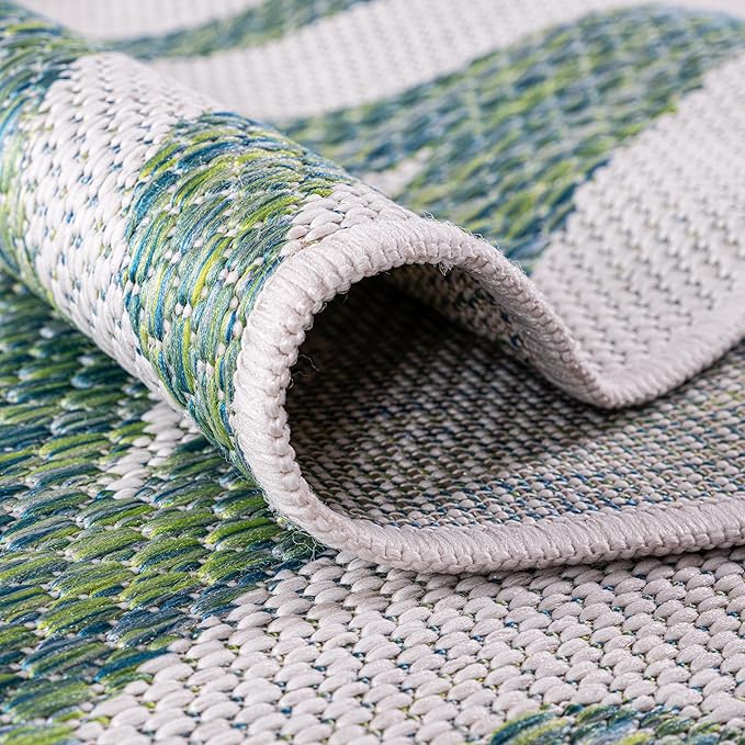 Keen Home Design Terrace Outdoor Area Rug - 9x12 Washable Indoor/Outdoor Rug for Patio, Kitchen, Balcony, Beach, Garden, Deck and Porch, Size: 8'10"x12'