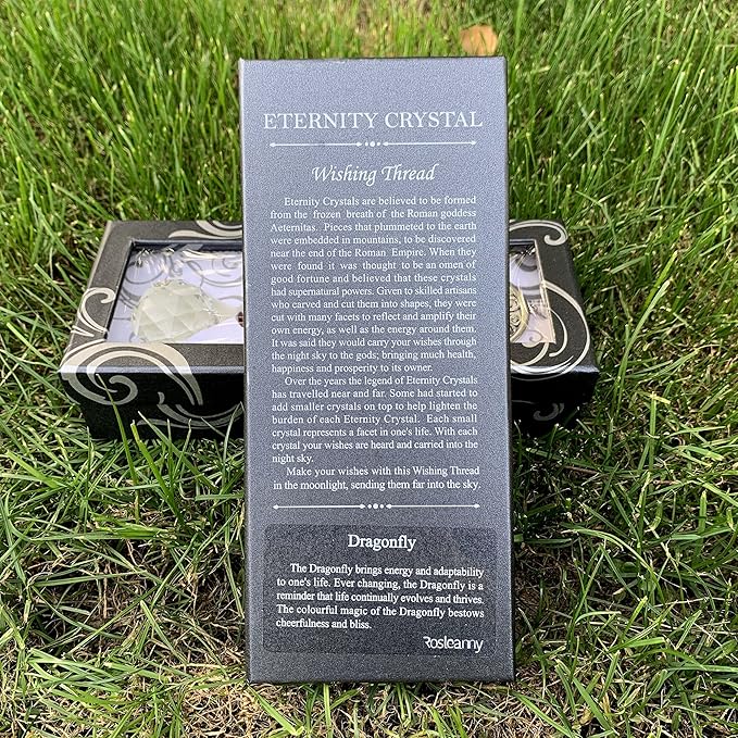 Crystal Garden Suncatcher Hanging Crystals Ornament for Window Rainbow Maker Prisms Home Decor Gift Boxed Sun Catcher Gift Idea for Mom Friends Grandma,Dragonfly