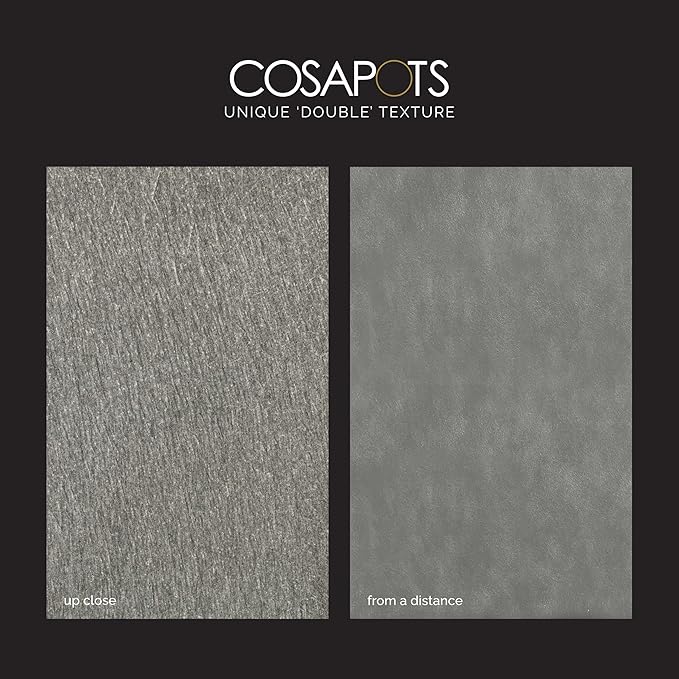 Reglito Cube Planter – Fiberglass Indoor/Outdoor and Weather-Resistant Large Planter (Concrete Stone, 19.7" L x 19.7" W x 20.3" H)