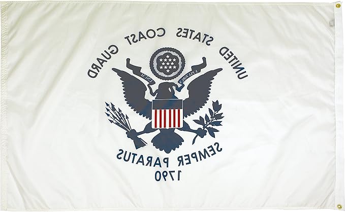 FlagSource U.S. Coast Guard Nylon Military Flag, Made in The USA, 3x5'