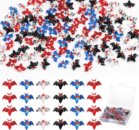 120Pcs Halloween Mini Bats, Miniature Little Resin Halloween Bat Decoration, Tiny Bats for DIY Crafts, Mini Resin Animals Plastic Figurines for Fairy Garden Micro Landscaping Decor