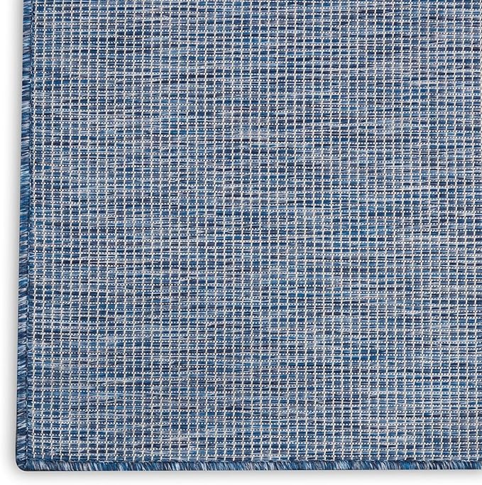 Nourison Positano Indoor-Outdoor Navy Blue 8' x 10' Area Rug, Easy Cleaning, Non Shedding, Bed Room, Living Room, Dining Room, Backyard, Deck, Patio (8x10)