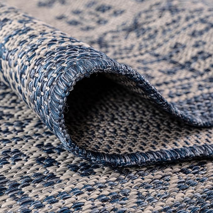 Keen Home Design Terrace Outdoor Area Rug - 4x6 Washable Indoor/Outdoor Rug for Patio, Kitchen, Balcony, Beach, Garden, Deck and Porch, Size: 3'10"x5'7"