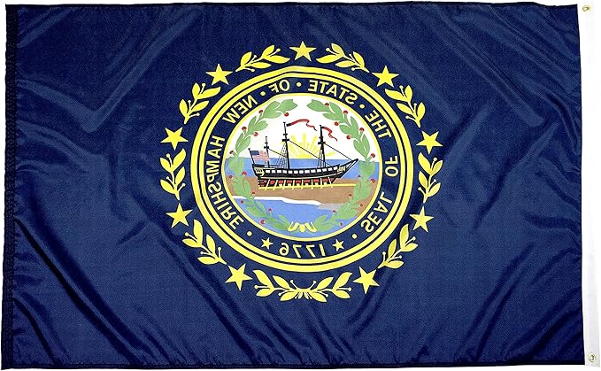 FlagSource New Hampshire Nylon State Flag, Made in the USA, 3x5'
