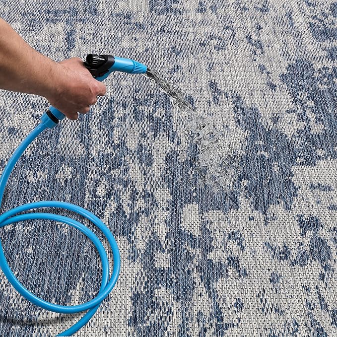 Keen Home Design Terrace Outdoor Runner Rug - 2x10 Washable Indoor/Outdoor Rug for Patio, Kitchen, Balcony, Beach, Garden, Deck and Porch, Size: 2'2"x9'11"