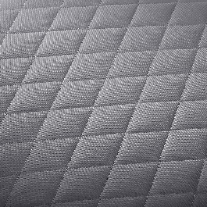 Classic Accessories Montlake FadeSafe Water-Resistant 21 x 20 x 4 Inch Wide Back Patio Quilted Lounge Cushion, Grey