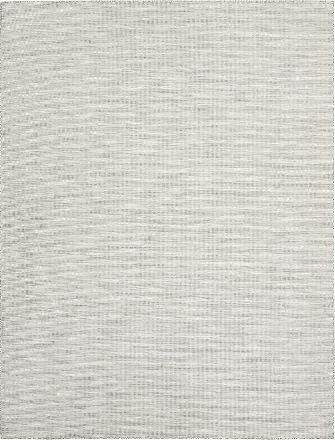 Nourison Home Positano 6' x 9' Light Gray Fabric Modern Indoor/Outdoor Area Rug