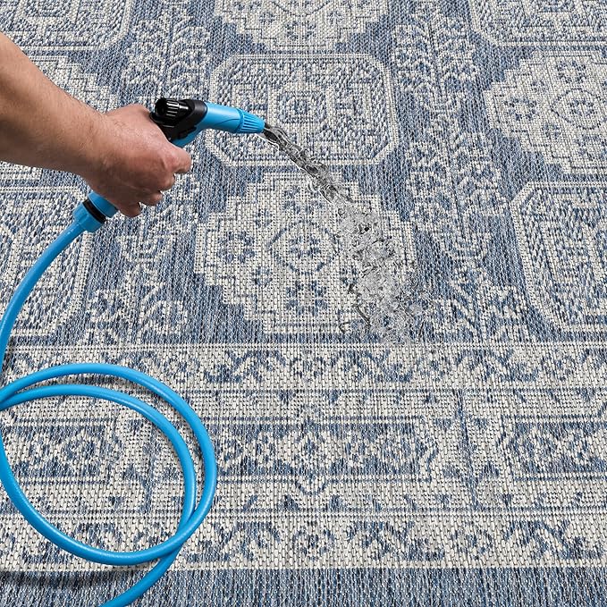 Keen Home Design Terrace Outdoor Runner Rug - 2x10 Washable Indoor/Outdoor Rug for Patio, Kitchen, Balcony, Beach, Garden, Deck and Porch, Size: 2'2"x9'11"