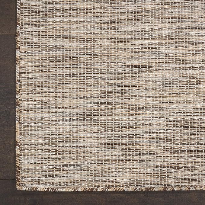 Nourison Home Positano 6' x 9' Beige Fabric Modern Indoor/Outdoor Area Rug